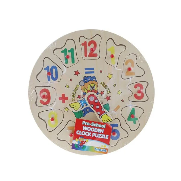 Entertaining games Pre-school Wooden Clock Puzzle
