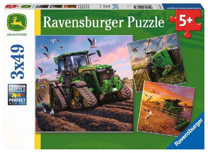 Multi-level puzzles Seasons of John Deere 3x49 Piece Puzzles