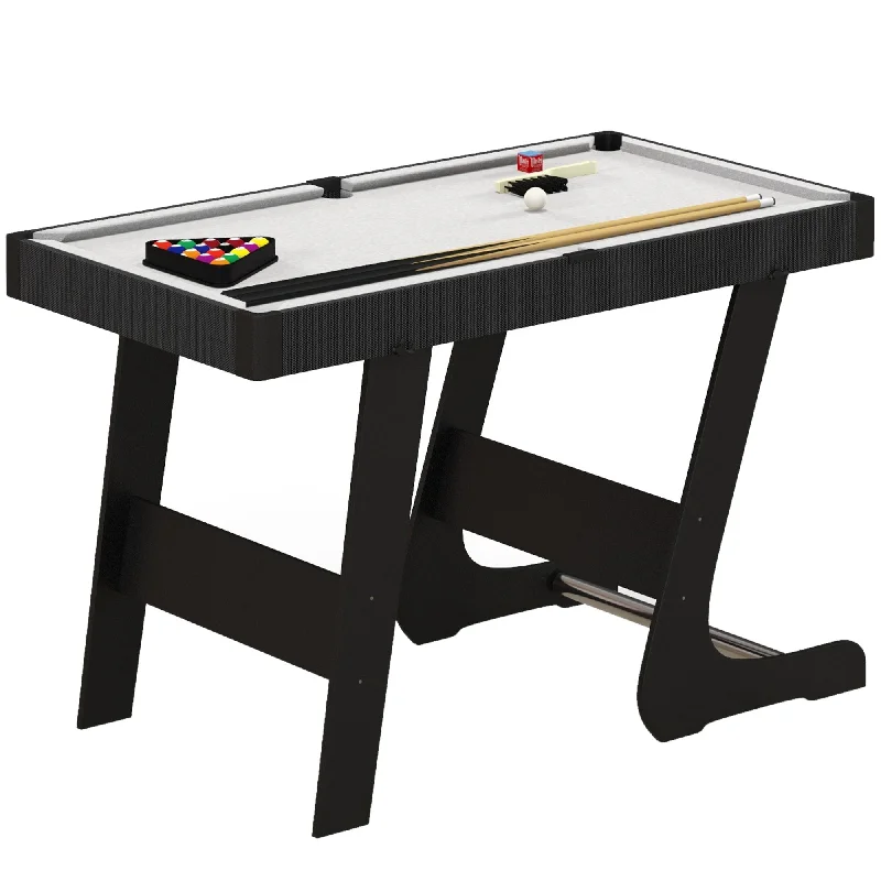 Fast-paced games SPORTNOW 3.5ft Folding Billiard Table Set With Cue And Balls