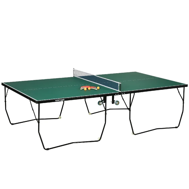 Age-appropriate puzzles SPORTNOW 9ft Table Tennis Table W/ 8 Wheels
