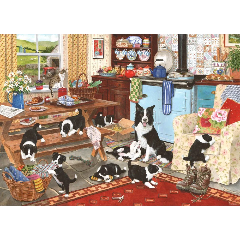 Engaging puzzlesThe House of Puzzles Collie Wobbles, 1000 Piece Jigsaw Puzzle