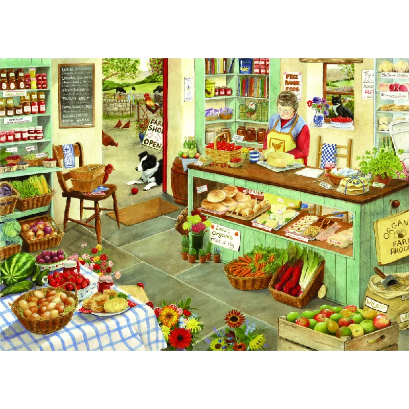Social games The House of Puzzles Farm Shop, 1000 Piece Jigsaw Puzzle