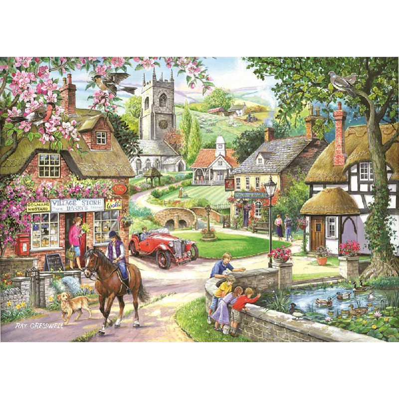 Entertaining games The House of Puzzles Feeding The Ducks, 1000 Piece Jigsaw Puzzle