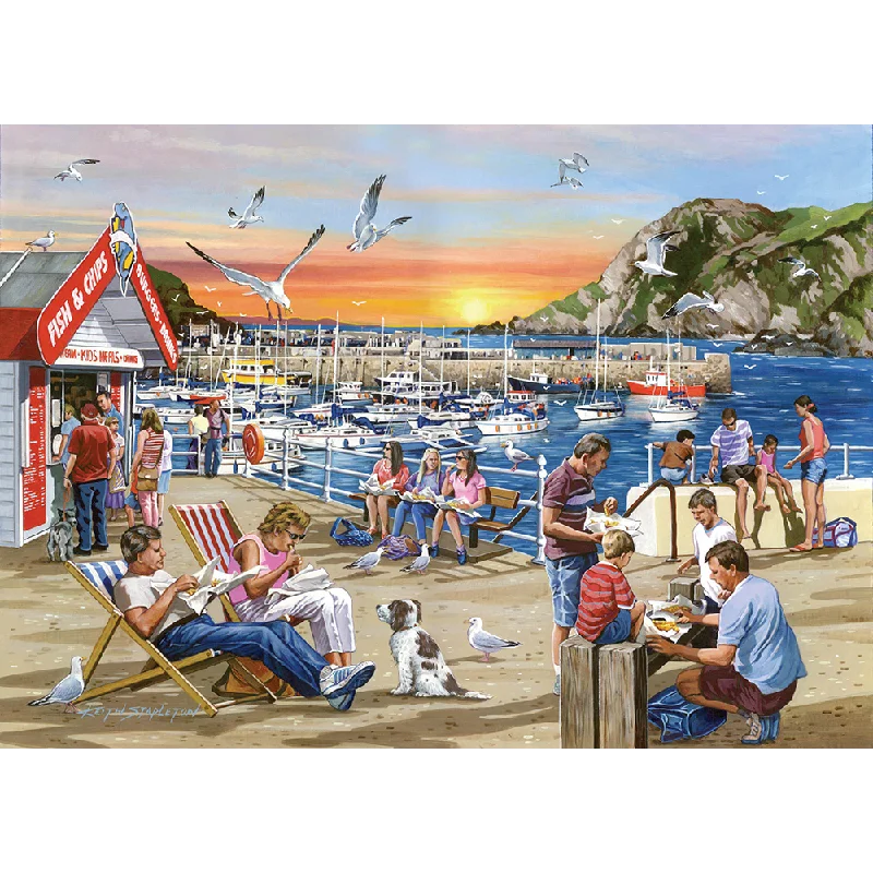Relaxing games The House of Puzzles Fish & Chips, 1000 Piece Jigsaw Puzzle