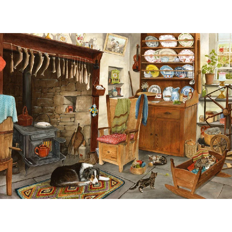 Entertaining games The House of Puzzles Fisherman's Cottage, Big 500 Piece Jigsaw Puzzle
