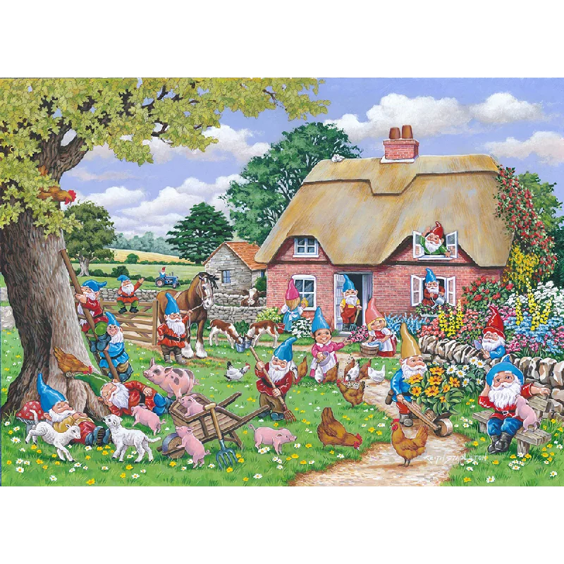 Challenging puzzles The House of Puzzles Gnome Farm, Big 500 Piece Jigsaw Puzzle