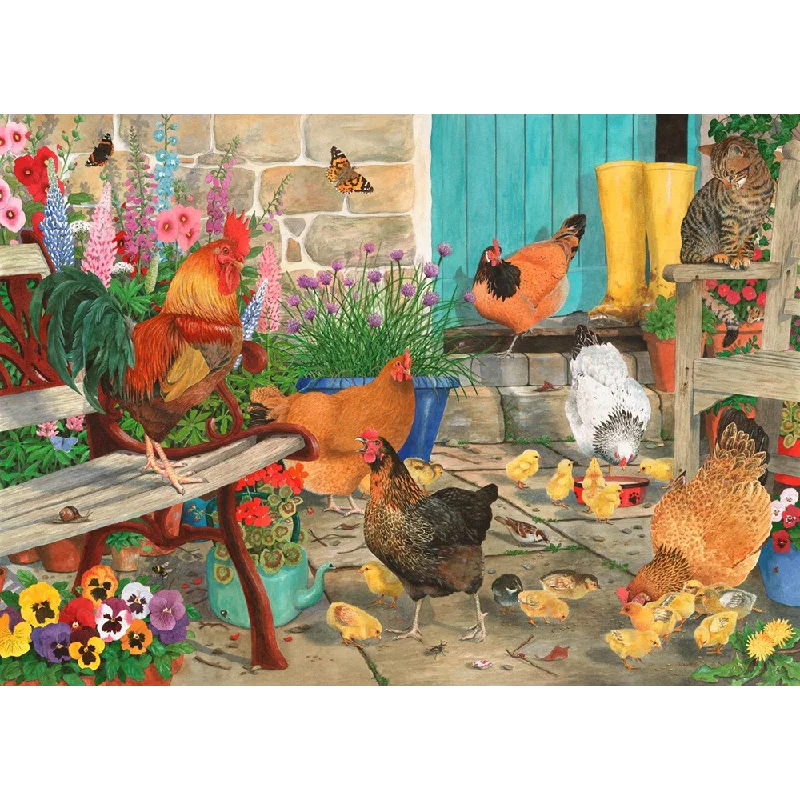 Fun gamesThe House of Puzzles Hen Pecked, 1000 Piece Jigsaw Puzzle