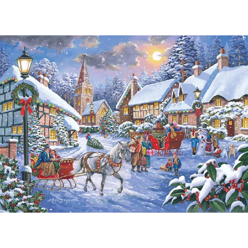 Fun gamesThe House of Puzzles Jingle Bells, 1000 Piece Jigsaw Puzzle