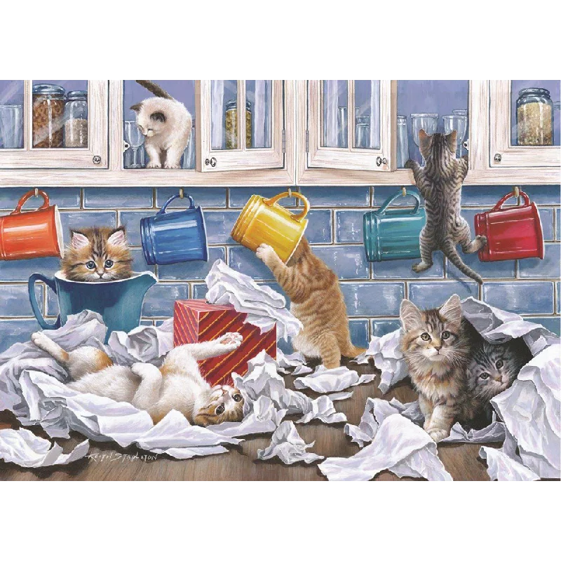 Fun gamesThe House of Puzzles Kitty Litter, Big 250 Piece Jigsaw Puzzle