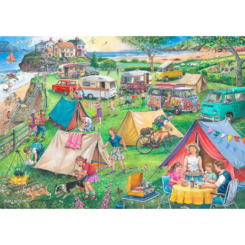 Engaging puzzlesThe House of Puzzles No.10 - Camping, 1000 Piece Jigsaw Puzzle