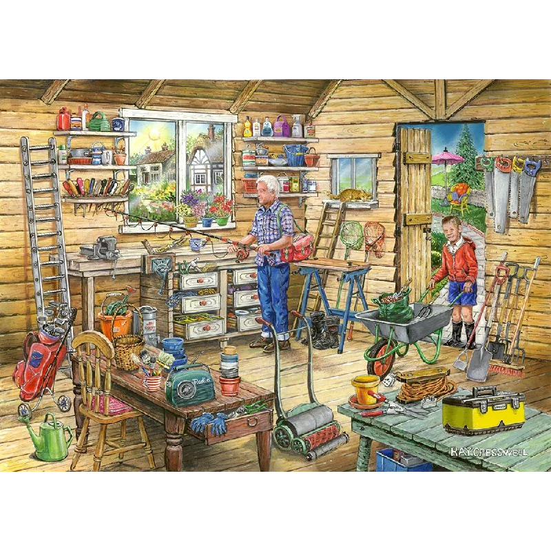 Challenging puzzles The House of Puzzles No.14 - Fred's Shed, 1000 Piece Jigsaw Puzzle