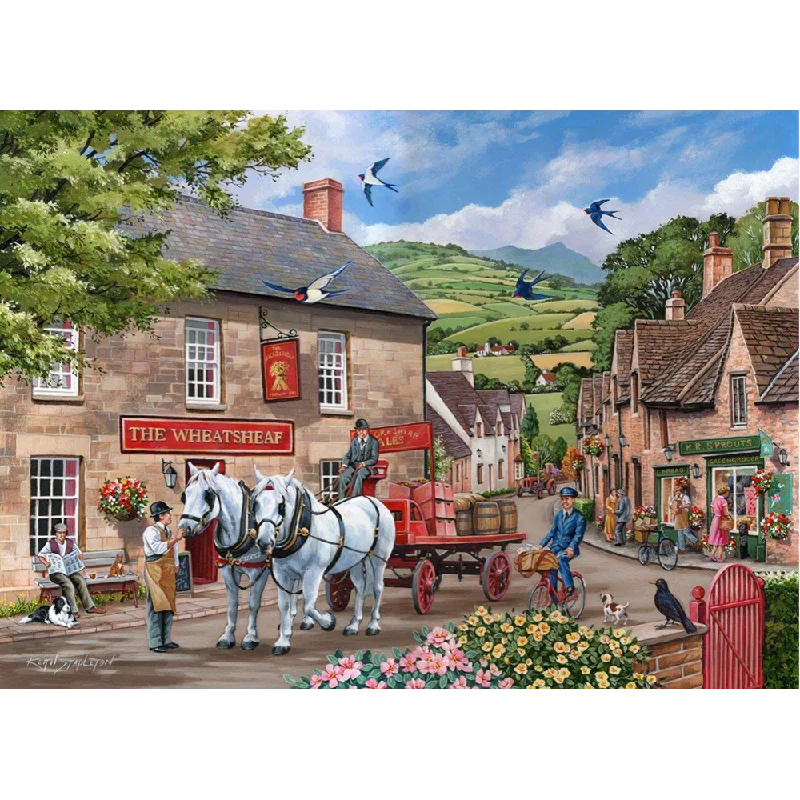 Time-consuming puzzles The House of Puzzles Pulling Their Weight, Big 500 Piece Jigsaw Puzzle