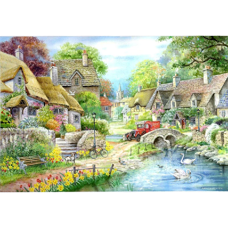 Fast-paced games The House of Puzzles River Cottage, Big 250 Piece Jigsaw Puzzle