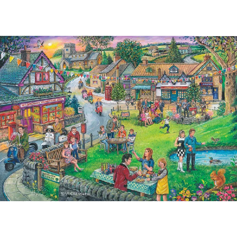 Time-consuming puzzles The House of Puzzles Sixties Green, 1000 Piece Jigsaw Puzzle