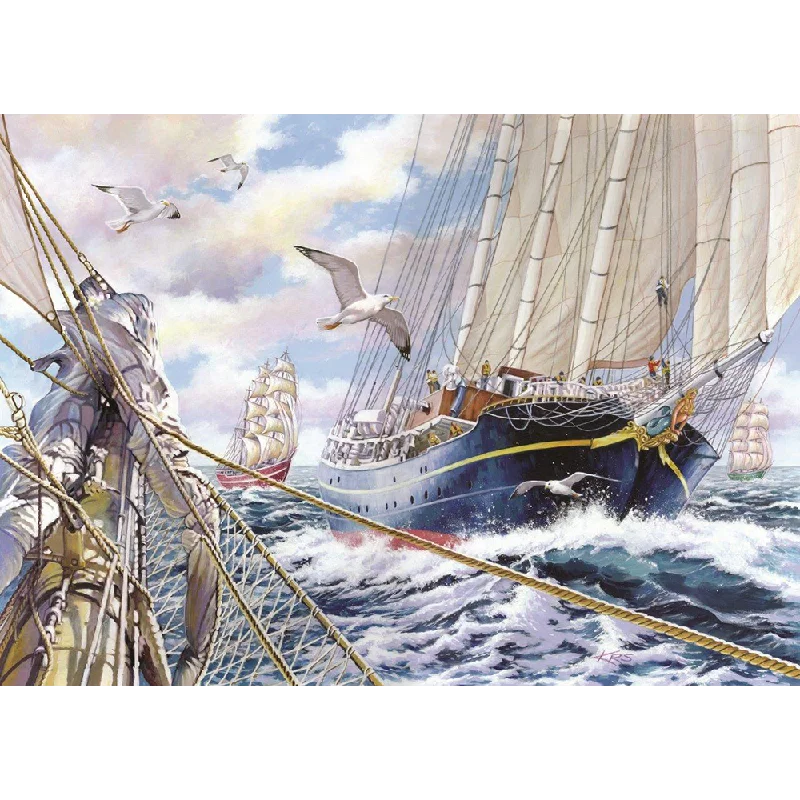 Engaging puzzlesThe House of Puzzles Steady As She Goes, Big 500 Piece Jigsaw Puzzle