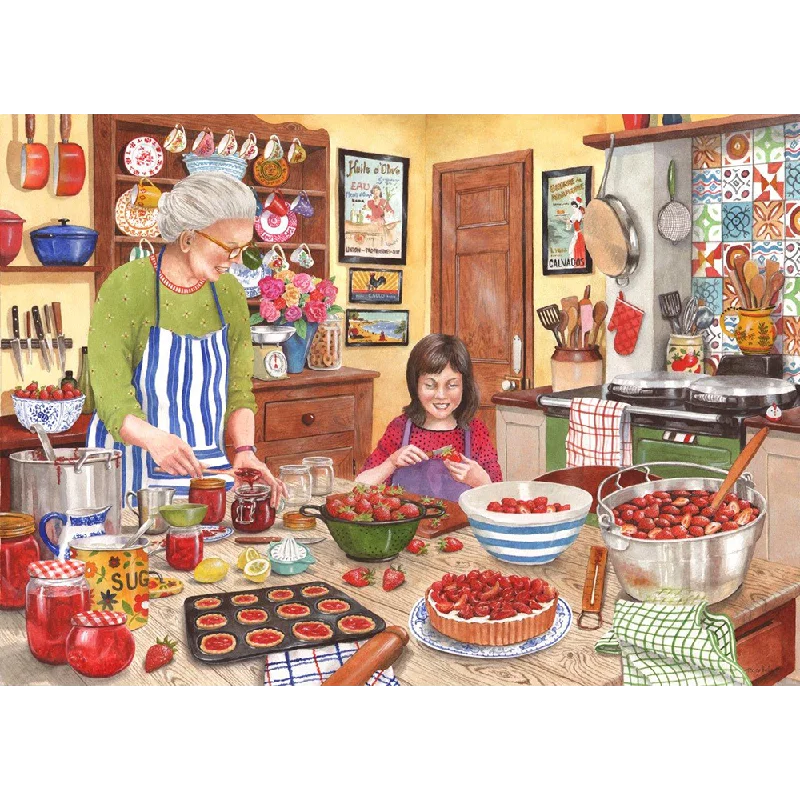 Age-appropriate puzzles The House of Puzzles Strawberry Jam, Big 250 Piece Jigsaw Puzzle