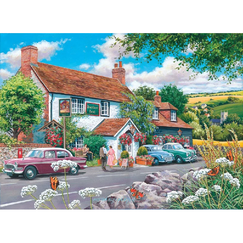 Engaging puzzlesThe House of Puzzles Travellers Rest, Big 500 Piece Jigsaw Puzzle