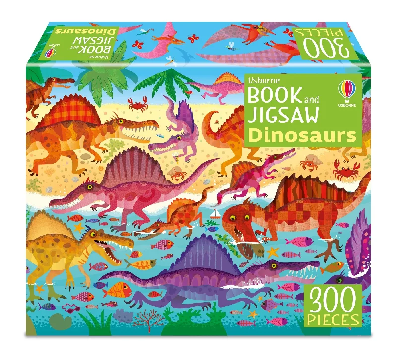 Age-appropriate puzzles Usborne Book and Jigsaw: Dinosaurs (300 Pieces)