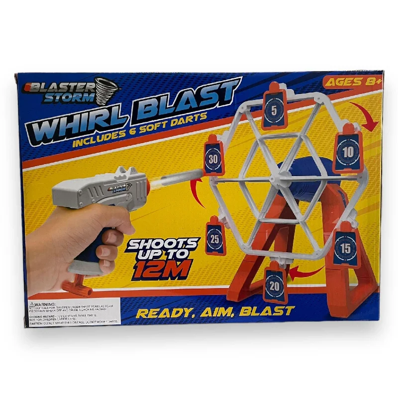 Fast-paced games Blaster Storm Whirl Blast Target Game With 6 Targets Gun and Darts in box
